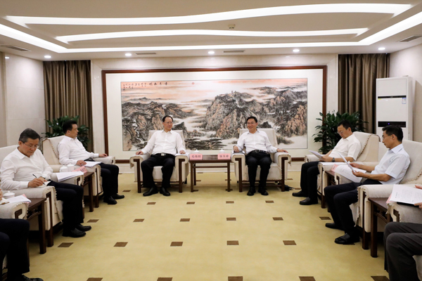 國務院國資委黨委書記、主任張玉卓會見湖南省委副書記、省長毛偉明