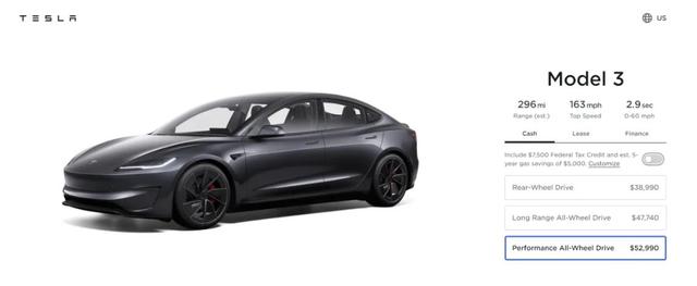 新款Model 3發(fā)布，約38萬(wàn)元!特斯拉最新“成績(jī)單”公布!