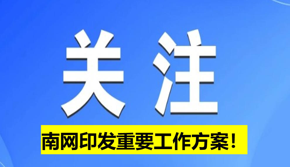 南網(wǎng)印發(fā)重要工作方案！